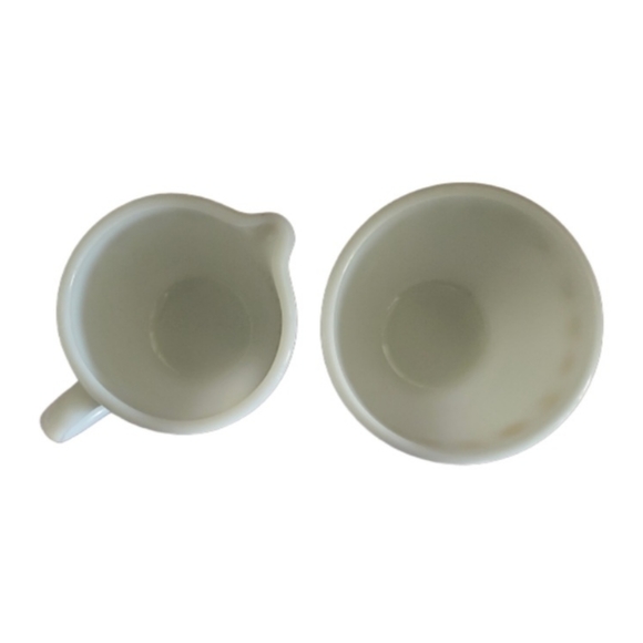 Vintage Pyrex Butterfly Gold Creamer and Sugar Bowl - Picture 2 of 4